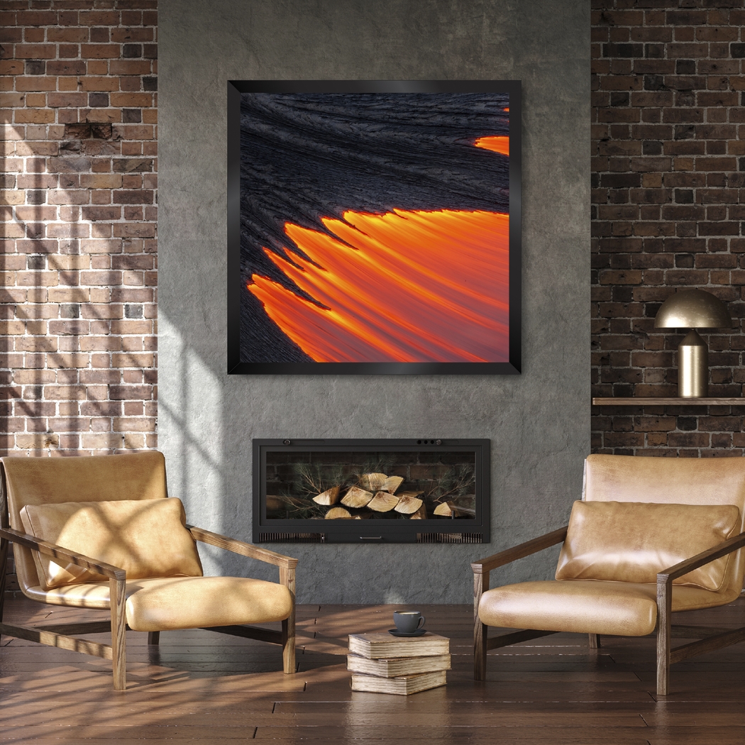 Jambano Orange Framed Wooden Wall Art - Thumbnail - Image 2