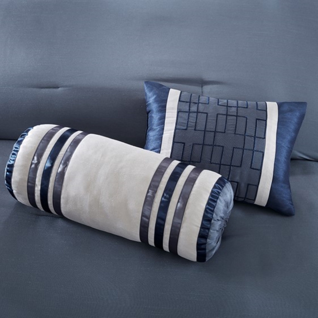 Jame Blue 7 Pc Cal King Comforter Set - Thumbnail - Image 4