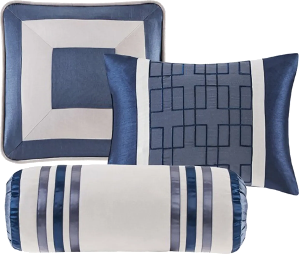 Jame Blue 7 pc King Comforter Set - Thumbnail - Image 7