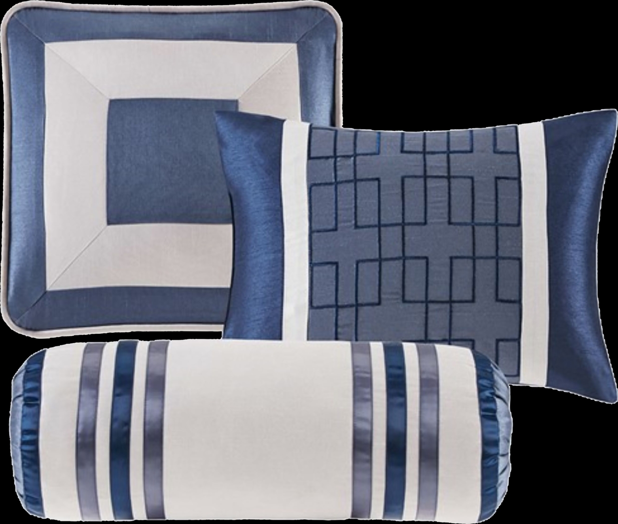 Jame Blue 7 pc Queen Comforter Set - Thumbnail - Image 7