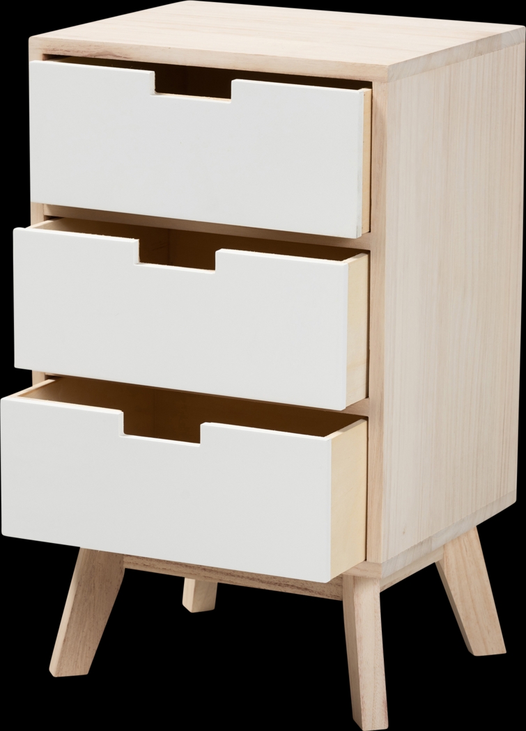 Jamele White Small Nightstand - Thumbnail - Image 2