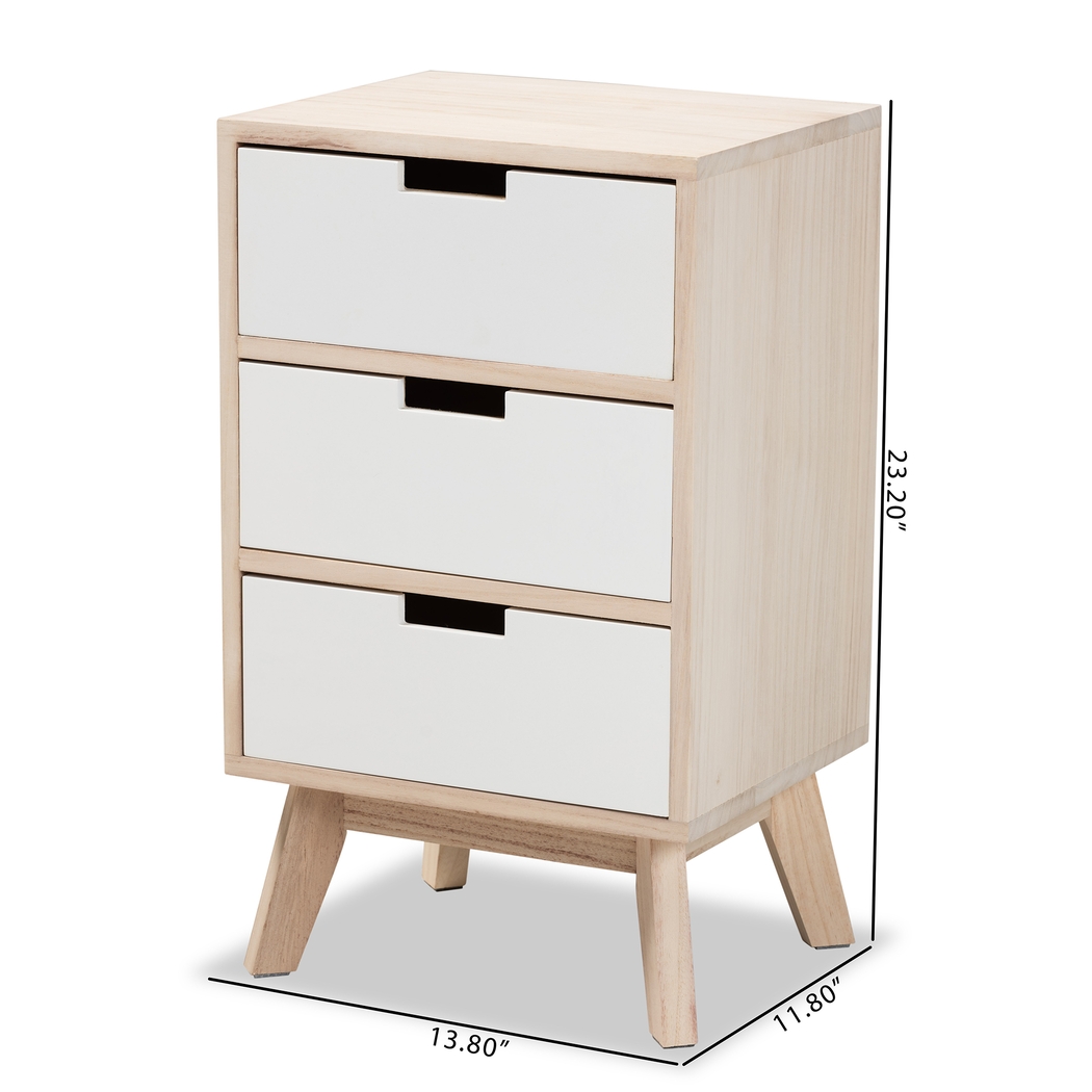 Jamele White Small Nightstand - Thumbnail - Image 8