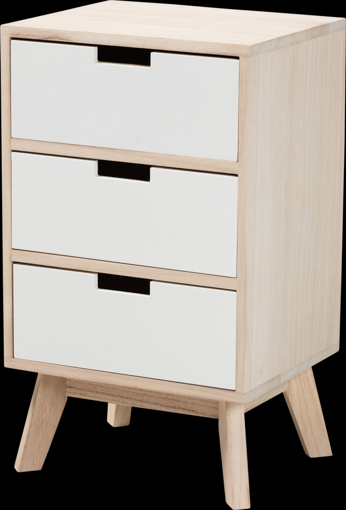 Jamele White Small Nightstand - Thumbnail - Image 1