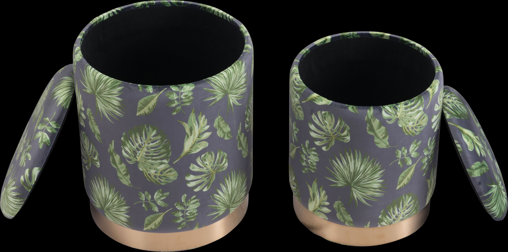 Jamen Green Ottoman, Set of 2 - Thumbnail - Image 3