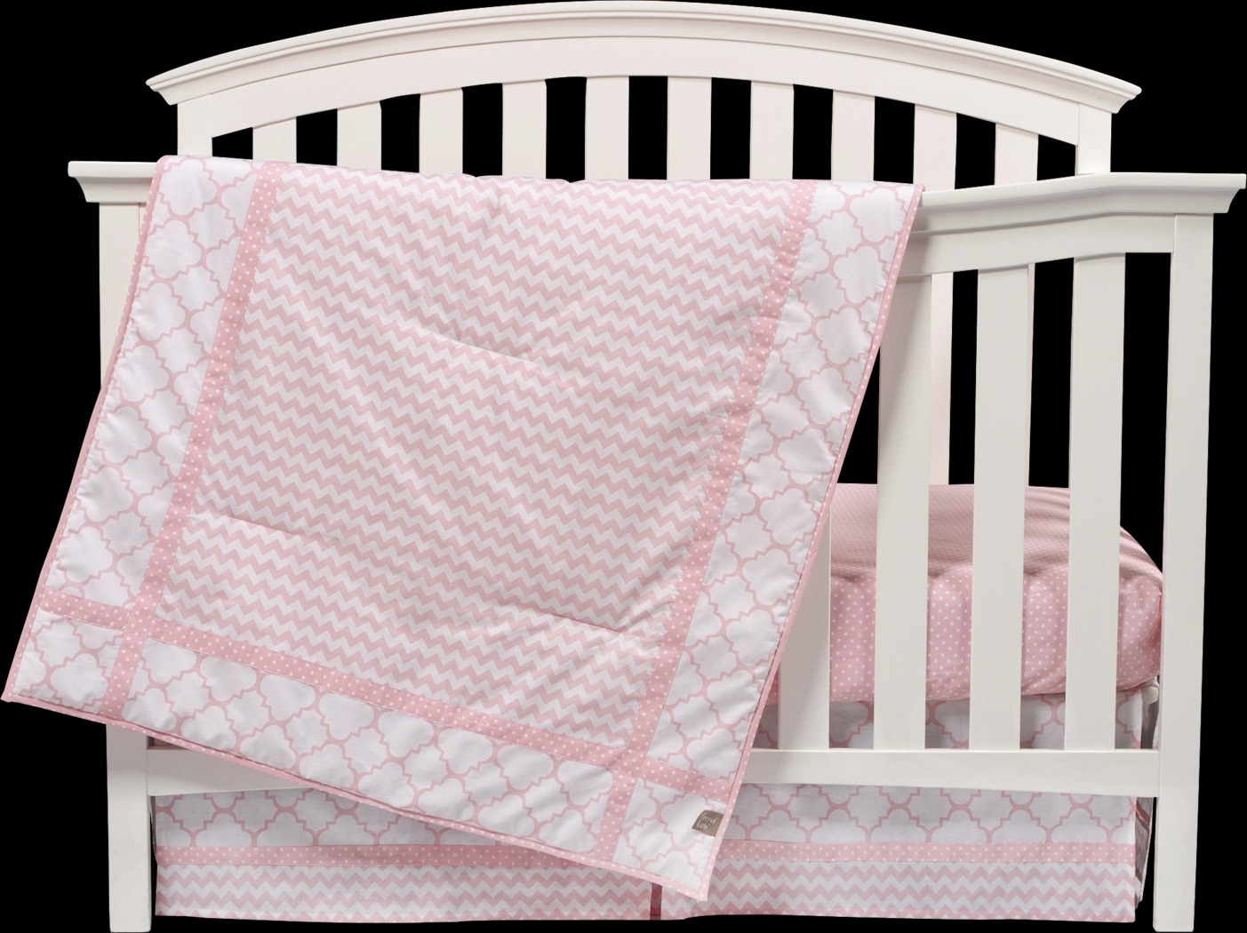 Jamey Pink 3 Pc Baby Bedding Set - Thumbnail - Image 1