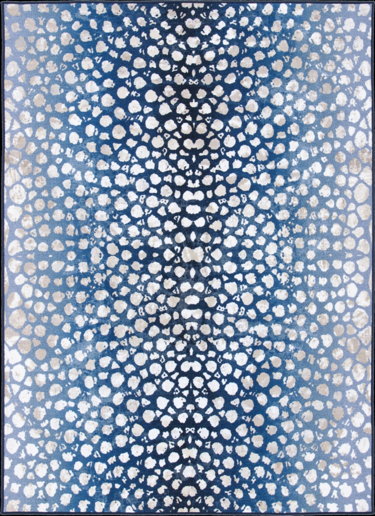 Jamuga Navy/Beige 7'9 x 10' Rug - Thumbnail - Image 1