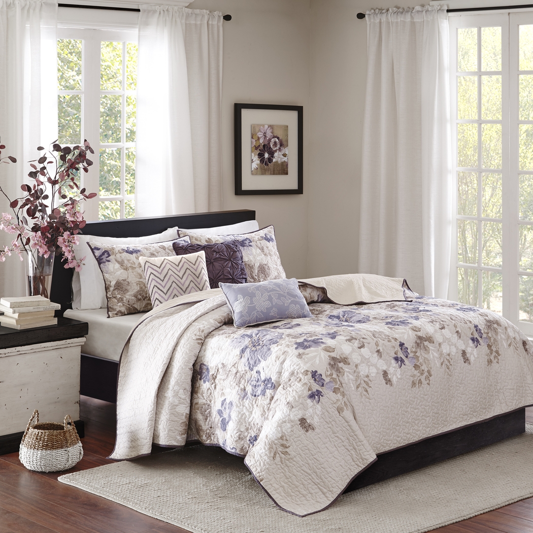 Janelis Taupe 6 Pc Queen Coverlet Set - Thumbnail - Image 2