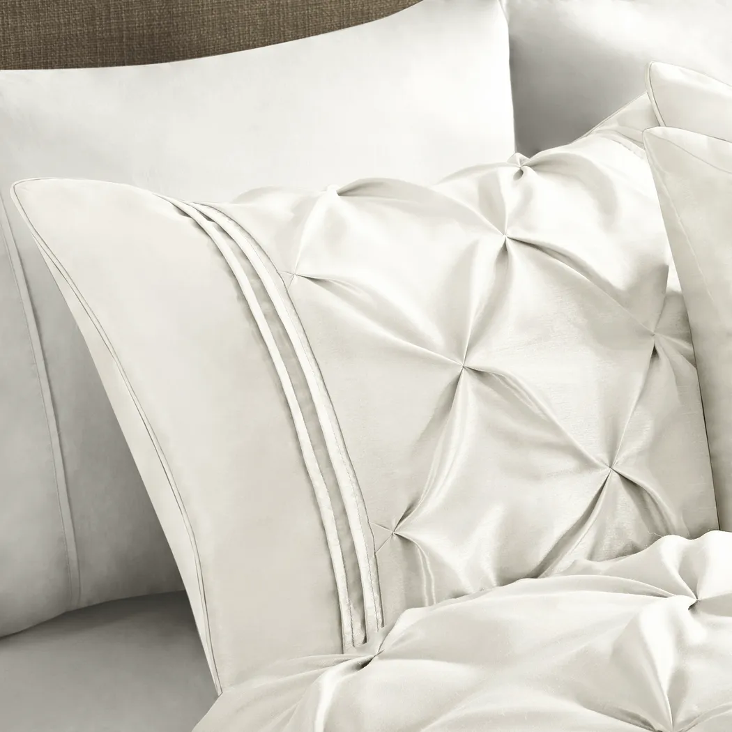 Janelle White 7 Pc Queen Comforter Set - Thumbnail - Image 2