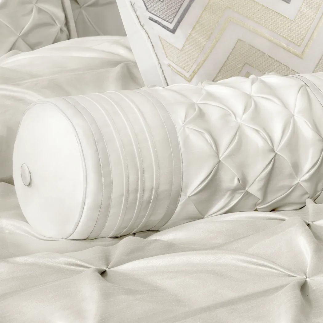 Janelle White 7 Pc Queen Comforter Set - Thumbnail - Image 3