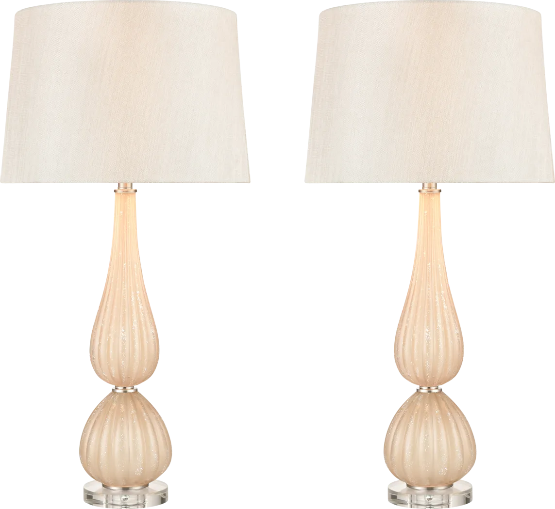 Janette Grove Caramel Lamp, Set of 2 - Thumbnail - Image 1