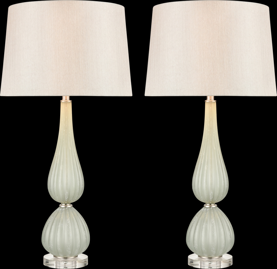 Janette Grove Green Lamp, Set of 2 - Thumbnail - Image 1