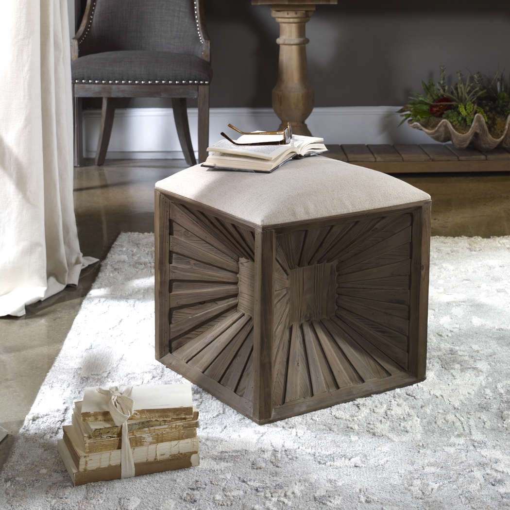 Janmer Linen Ottoman - Thumbnail - Image 4