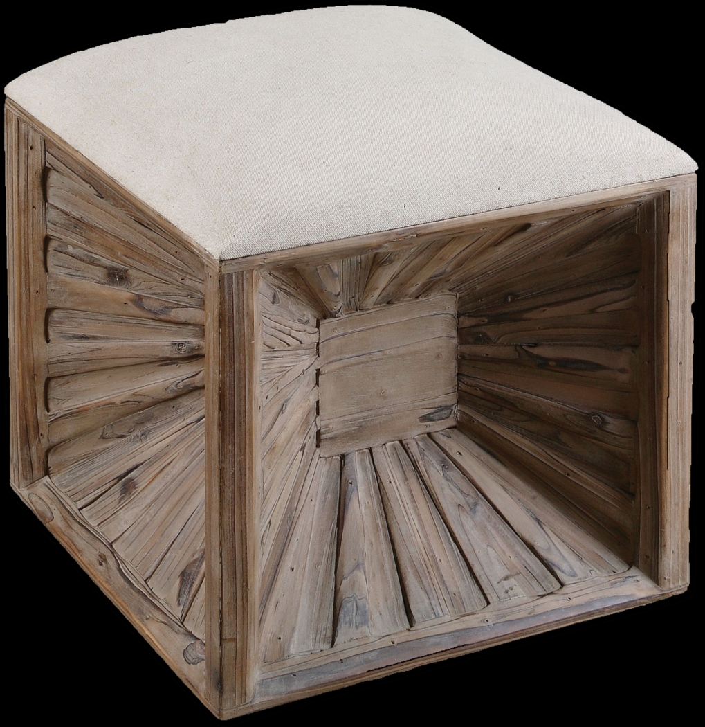 Janmer Linen Ottoman - Thumbnail - Image 1