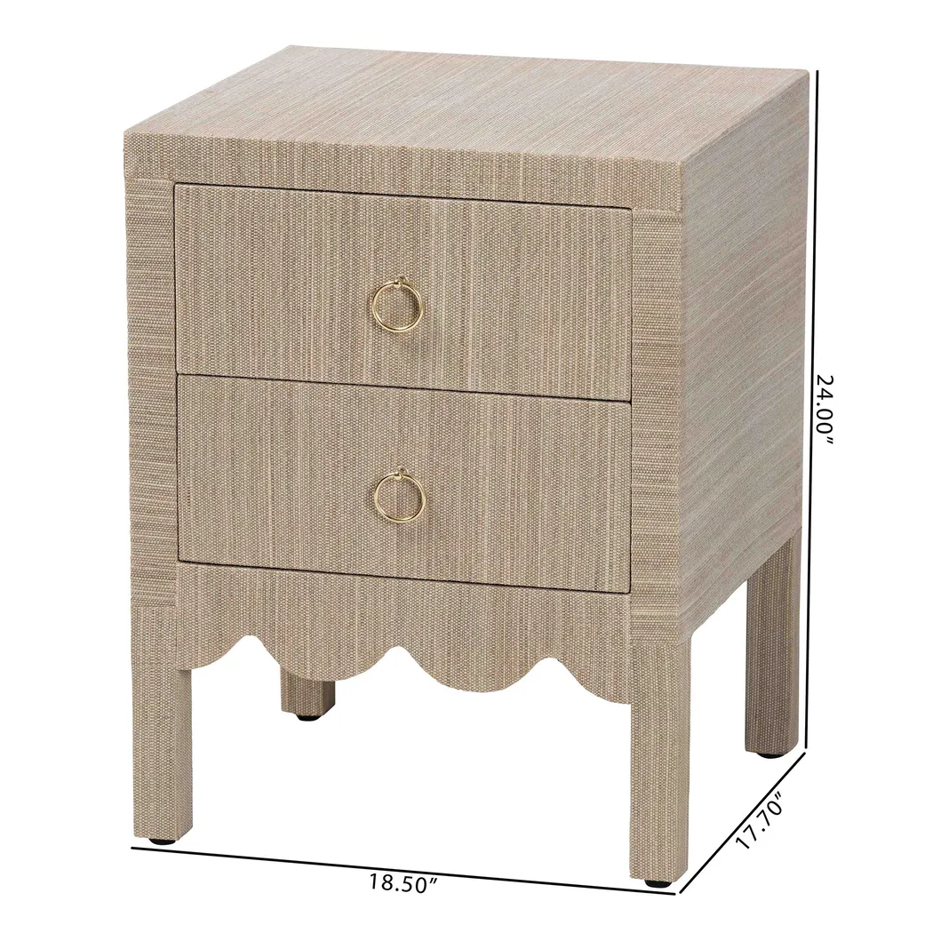 Jaran Beige Nightstand - Thumbnail - Image 4