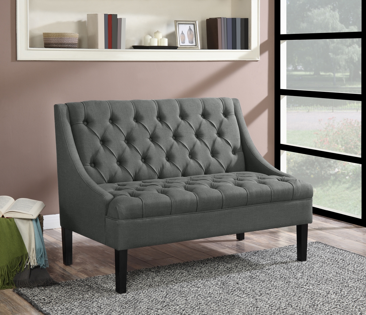 Jarana Gray Settee - Thumbnail - Image 4