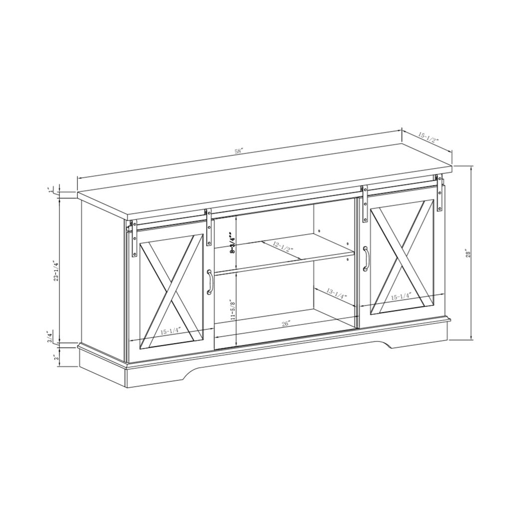 Coneflower White Oak 58 in. Console - Thumbnail - Image 6