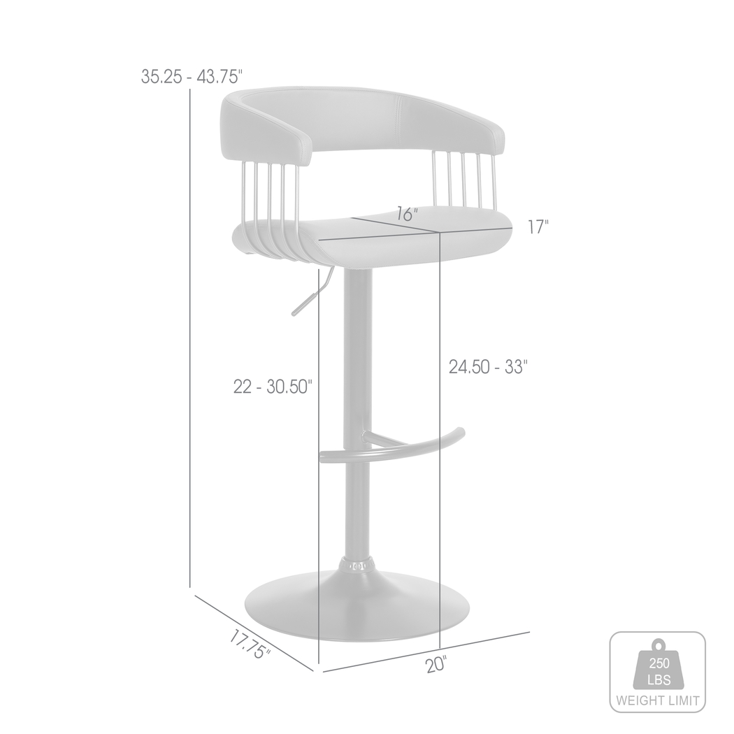 Jariya Gray Adjustable Barstool - Thumbnail - Image 10