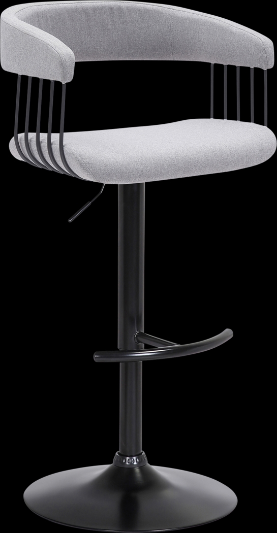 Jariya Light Gray Adjustable Barstool - Thumbnail - Image 1