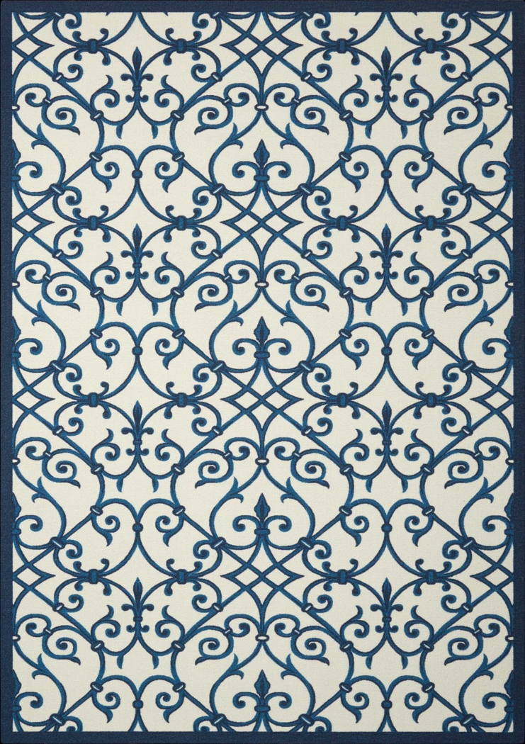 Jarrel Blue 8' x 11' Indoor/Outdoor Rug - Thumbnail - Image 1