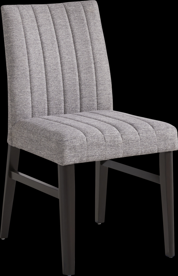 Jarvis White 5 Pc Round Dining Room with Gray Side Chairs - Thumbnail - Image 3