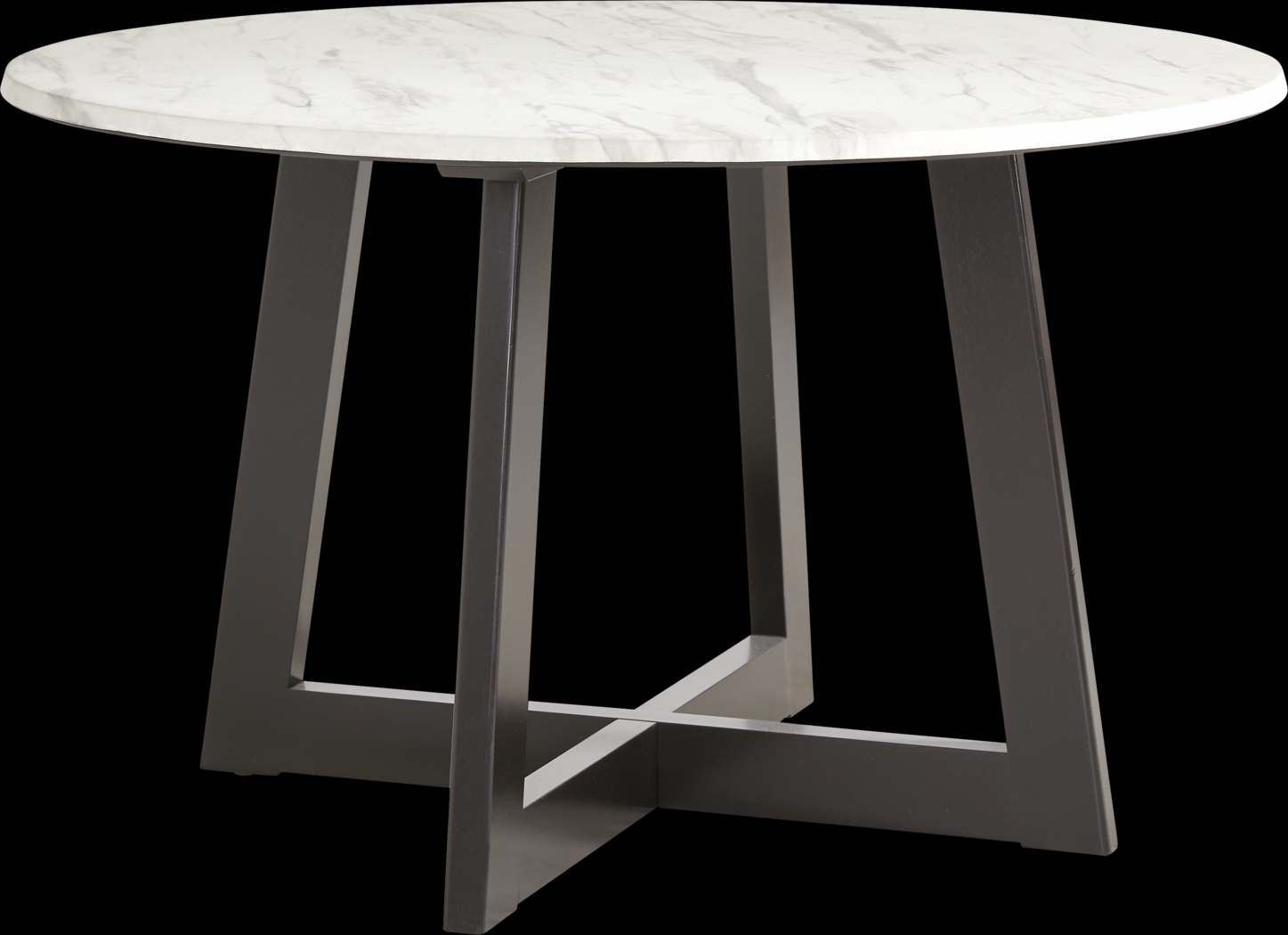 Jarvis White 5 Pc Round Dining Room with Blue Side Chairs - Thumbnail - Image 2