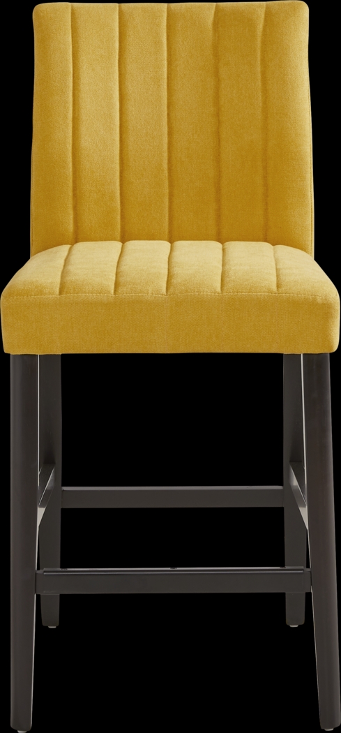 Jarvis White 5 Pc Counter Height Dining Room with Yellow Side Chairs - Thumbnail - Image 4