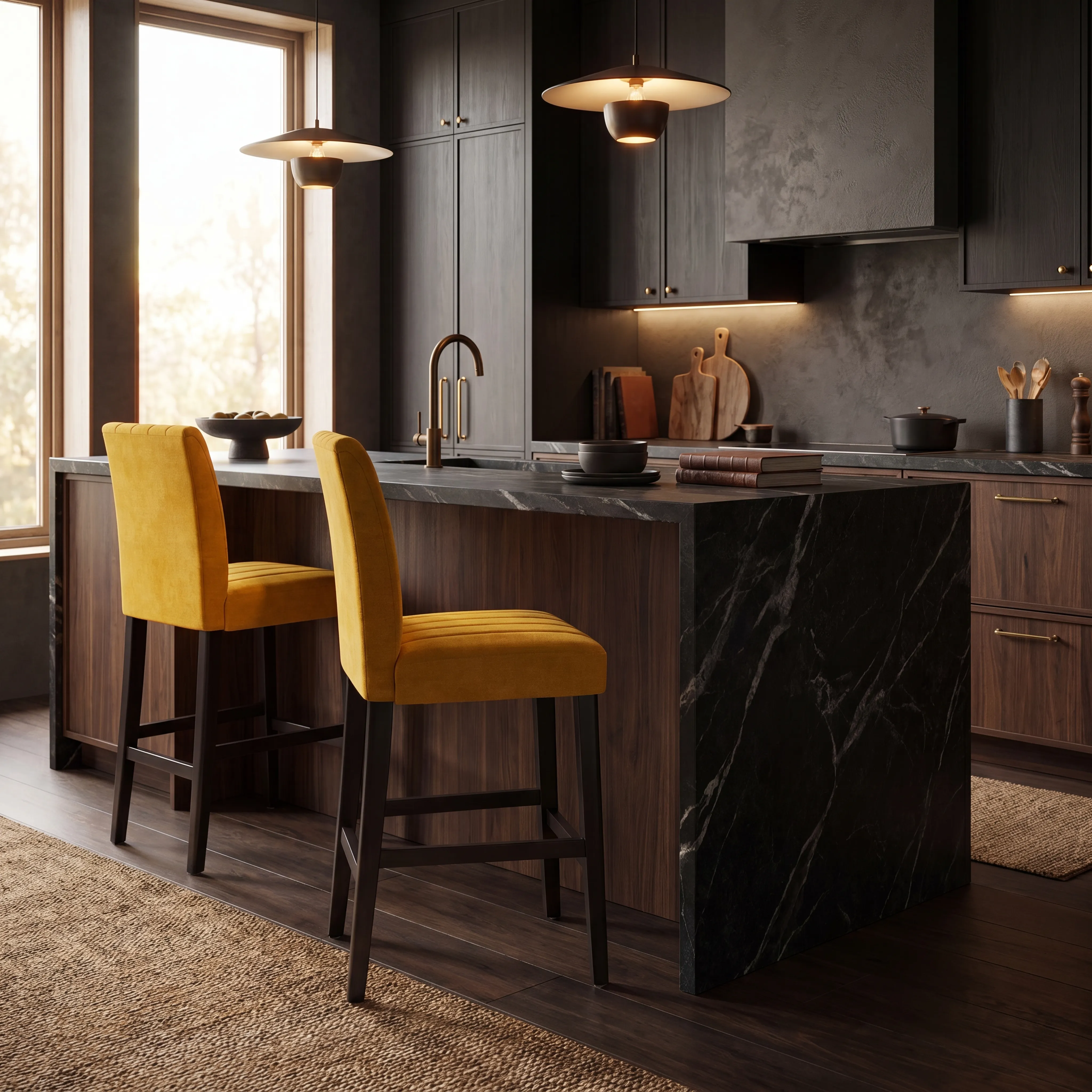 Jarvis White 3 Pc Counter Height Dining Room with Yellow Side Chairs - Thumbnail - Image 6