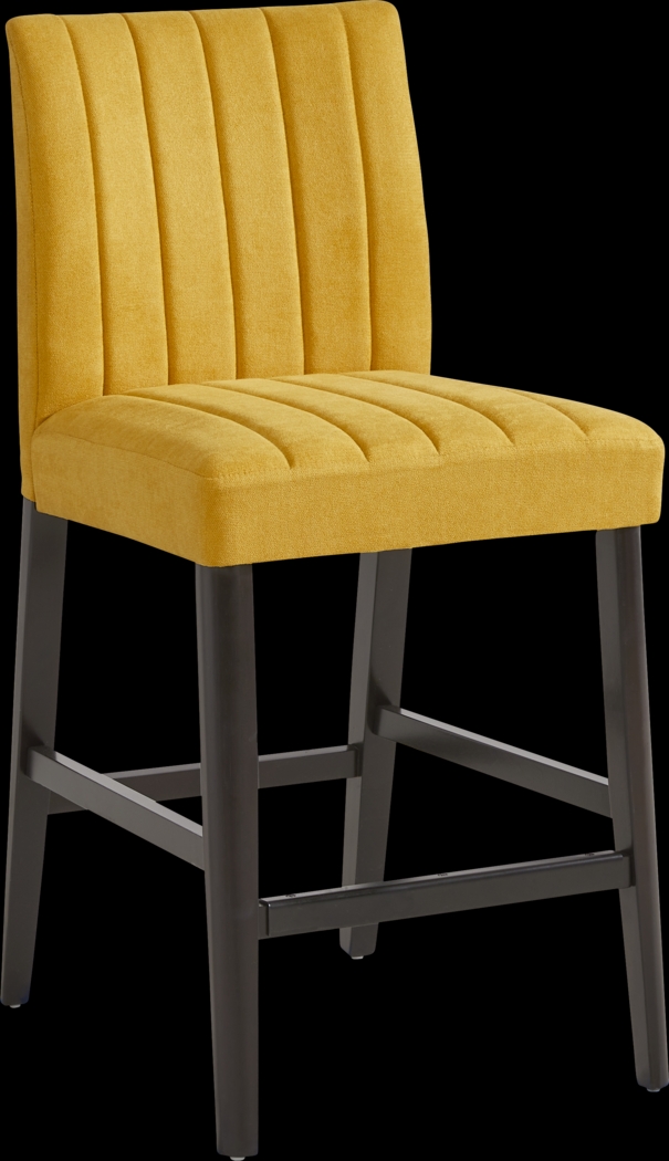 Jarvis White 5 Pc Counter Height Dining Room with Yellow Side Chairs - Thumbnail - Image 3