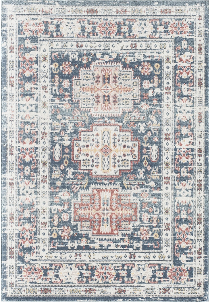 Jaryl 5'3 x 7' Blue Rug - Thumbnail - Image 1