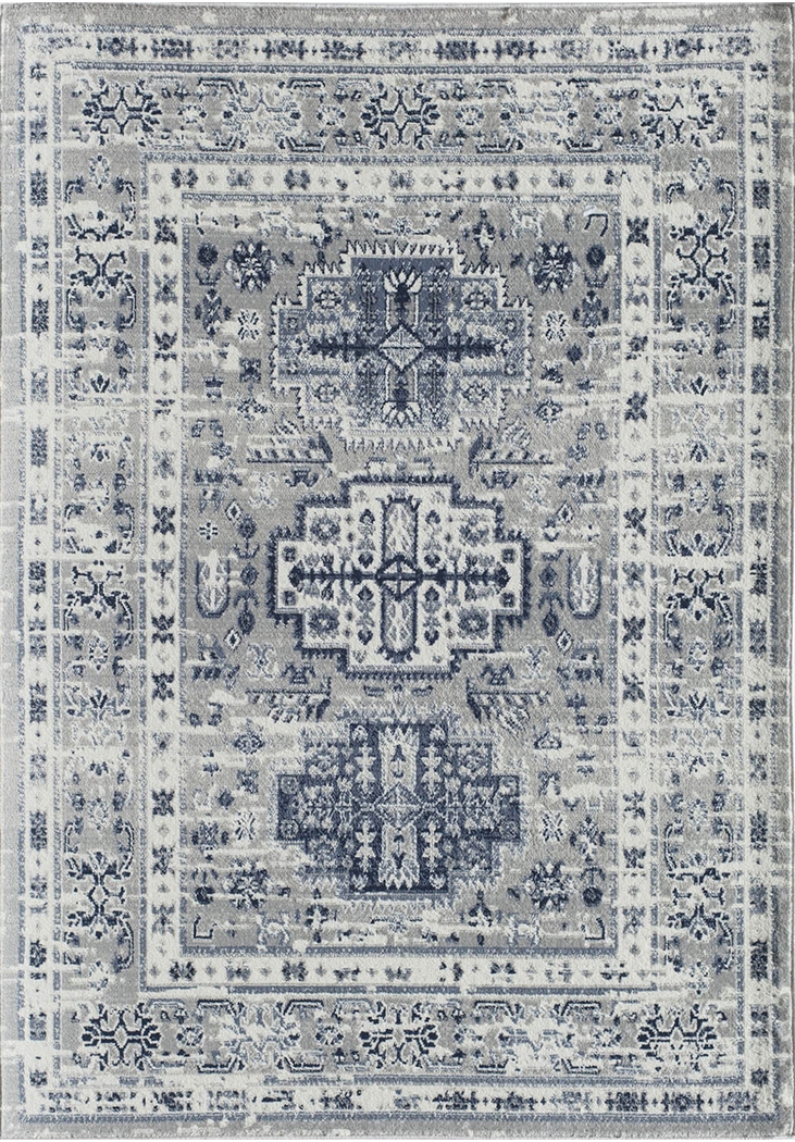 Jaryl 5'3 x 7' Dark Blue Rug - Thumbnail - Image 1