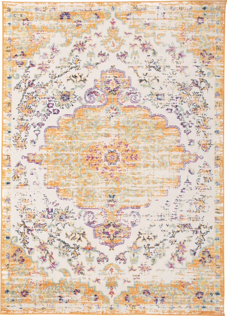 Jasbir Orange 5' x 7' Rug - Thumbnail - Image 1
