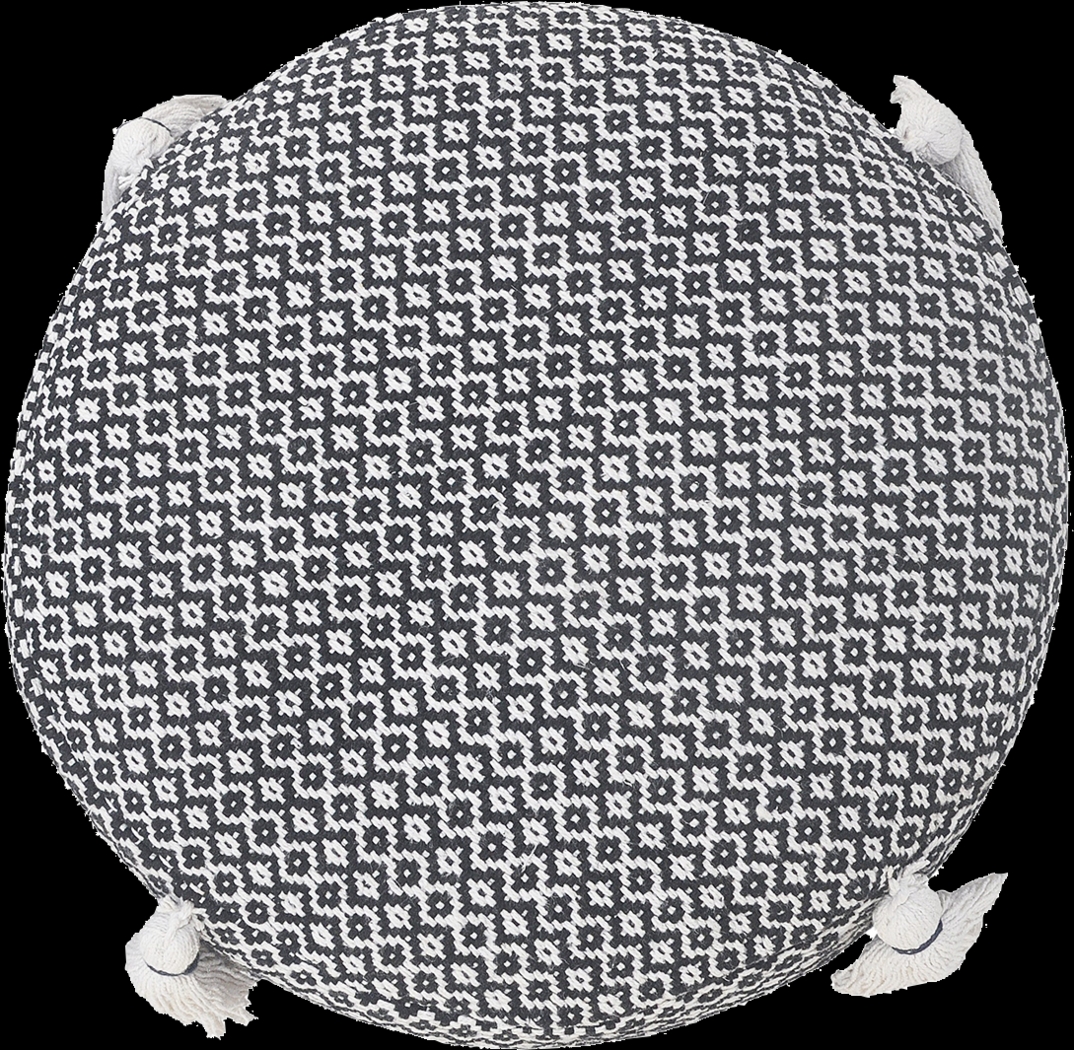 Jasella Black/White Pouf - Thumbnail - Image 5