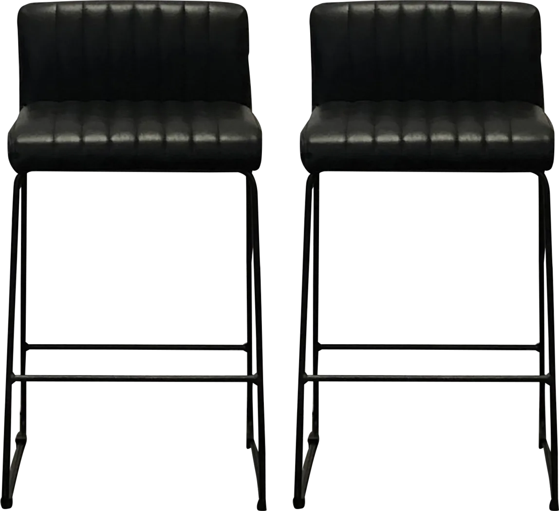 Jasexia Black Counter Stool, Set of 2 - Thumbnail - Image 1