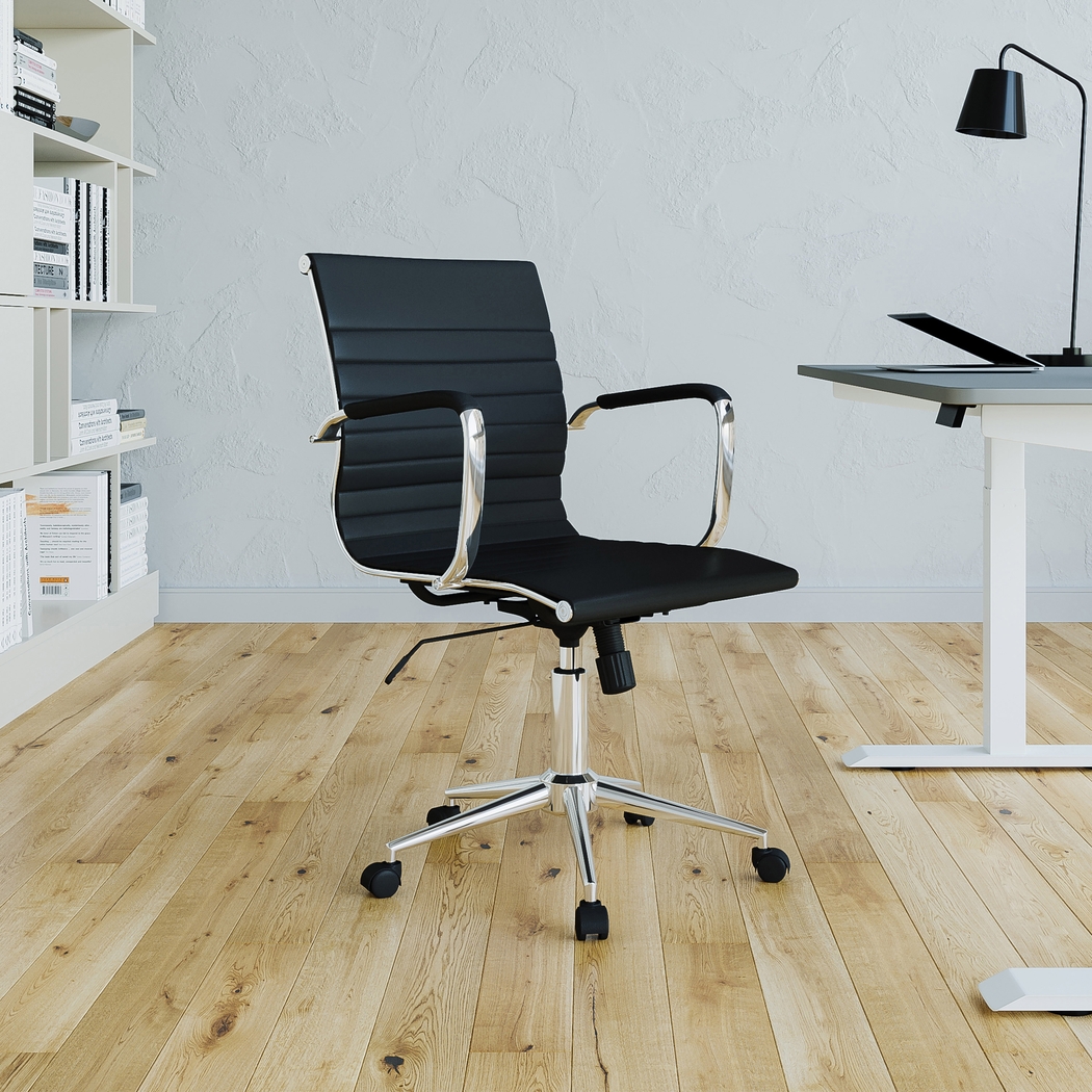 Jasih Black Office Chair - Thumbnail - Image 2