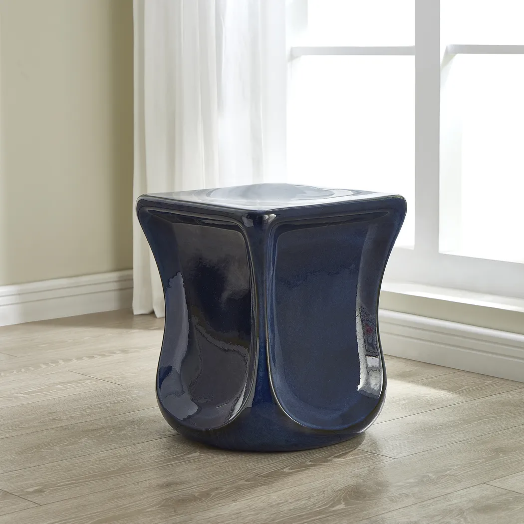 Jasko Blue Outdoor Stool - Thumbnail - Image 2