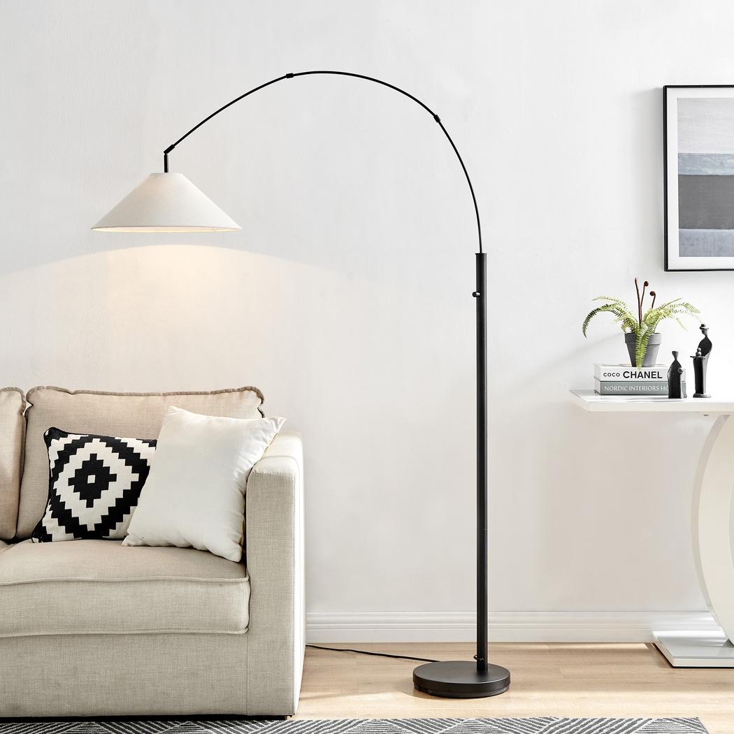 Jasper Island Black Arc Floor Lamp - Thumbnail - Image 2