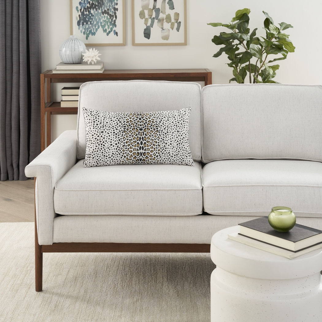 Jassin White Indoor/Outdoor Lumbar Pillow - Thumbnail - Image 2