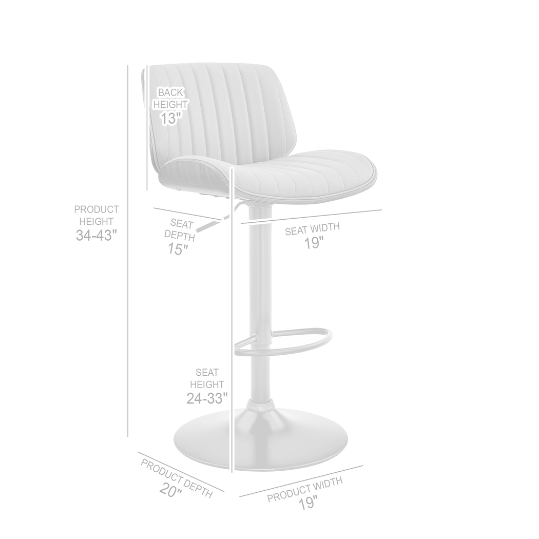 Jawla Gray Adjustable Barstool - Thumbnail - Image 10