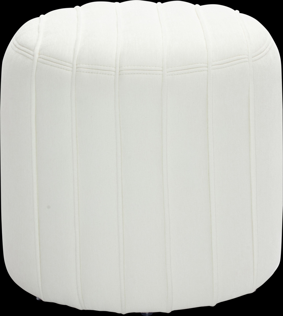 Jaycin Cream Ottoman - Thumbnail - Image 2