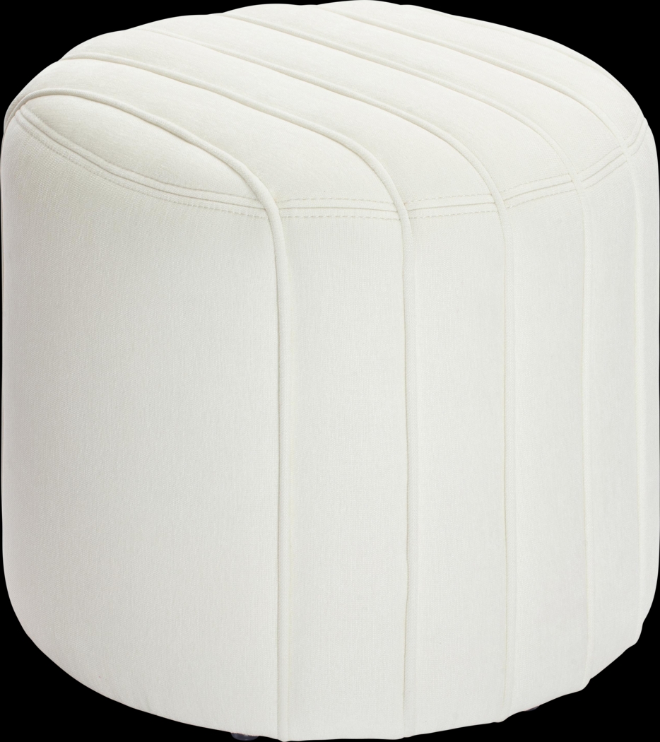 Jaycin Cream Ottoman - Thumbnail - Image 1