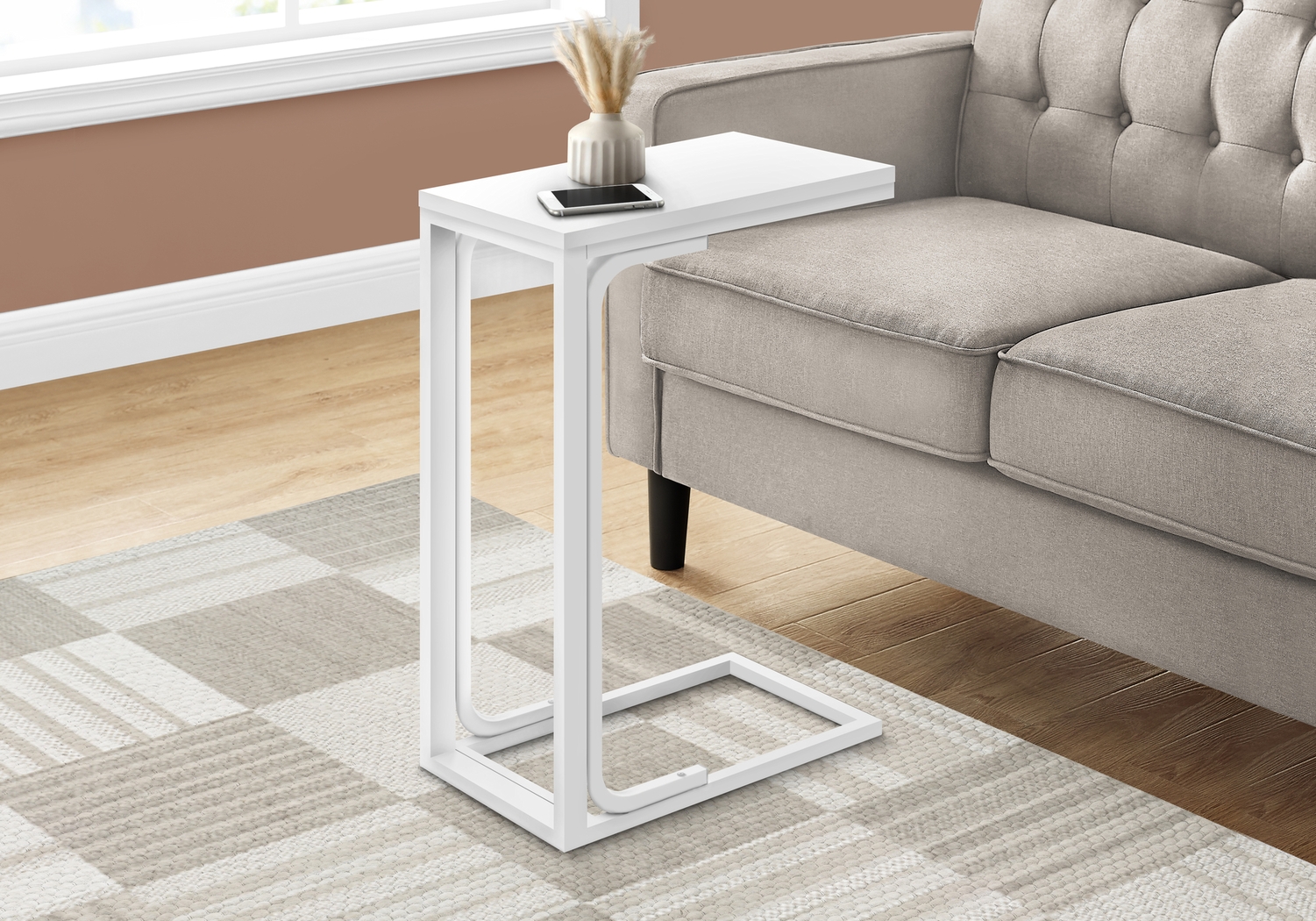 Jayfred White End Table - Thumbnail - Image 2