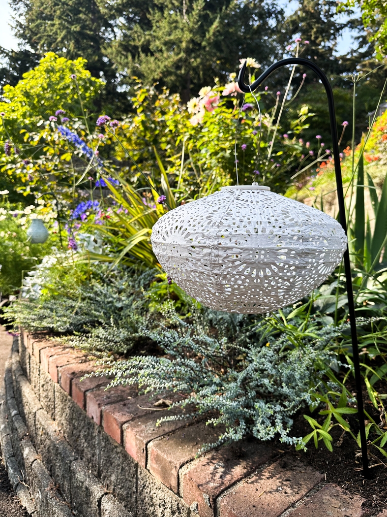 Jayla Reef Outdoor White Solar Lantern - Thumbnail - Image 8