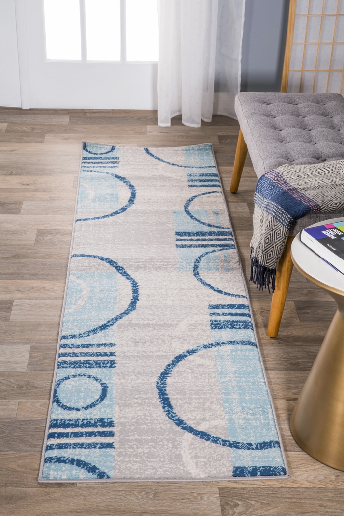 Jaynil Blue 2' x 7' Runner Rug - Thumbnail - Image 4