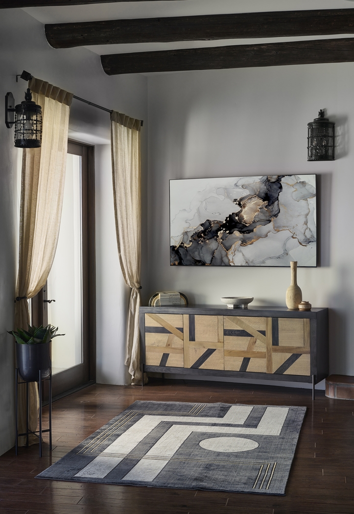 Jaze Black 3'10 x 5'7 Rug - Thumbnail - Image 2