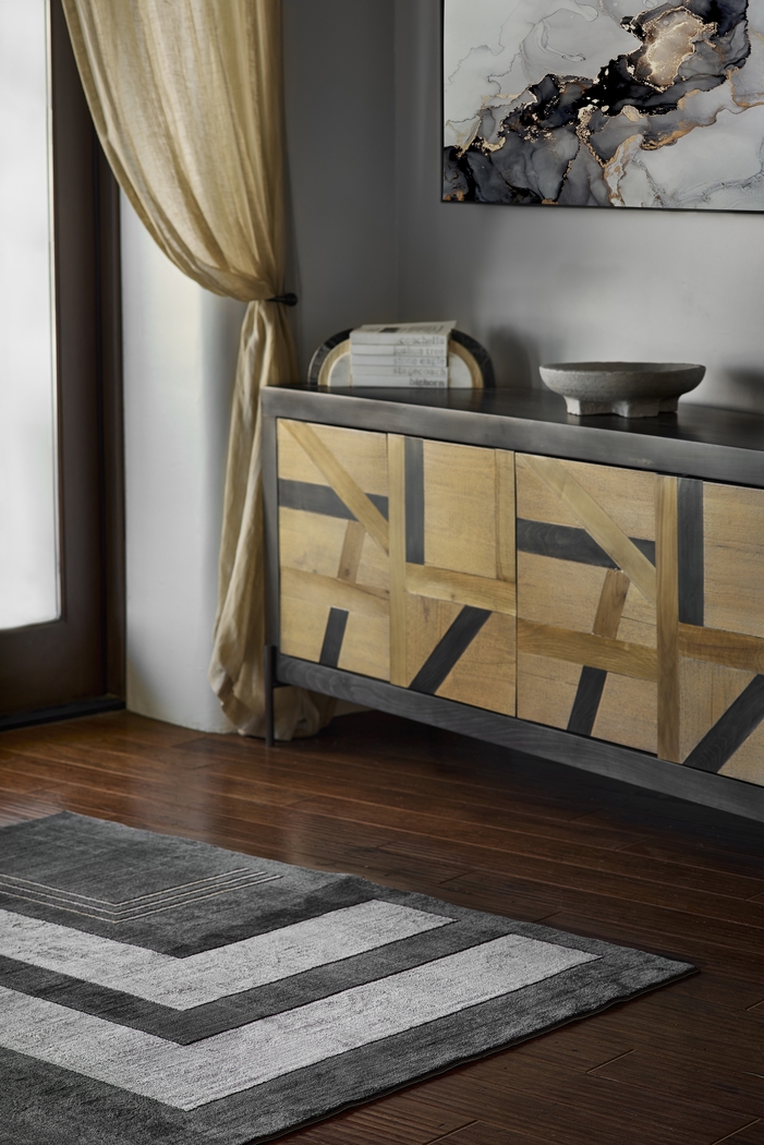 Jaze Black 7'9 x 9'10 Rug - Thumbnail - Image 3