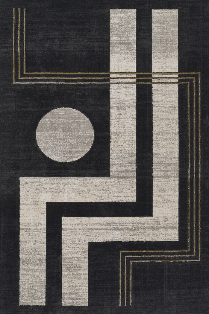 Jaze Black 7'9 x 9'10 Rug - Thumbnail - Image 1