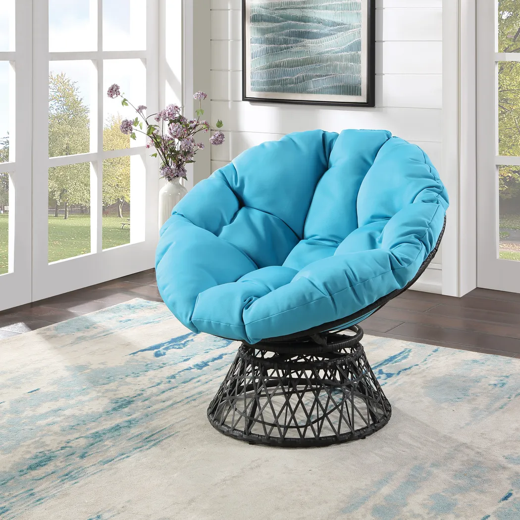 Jazel Blue Accent Chair - Thumbnail - Image 2