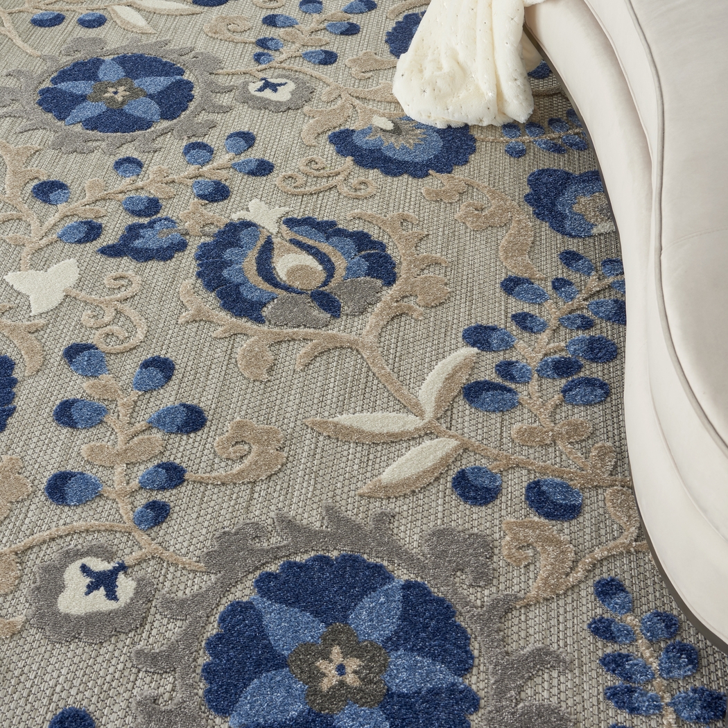 Jaziel Blue 5' x 8' Indoor/Outdoor Rug - Thumbnail - Image 13