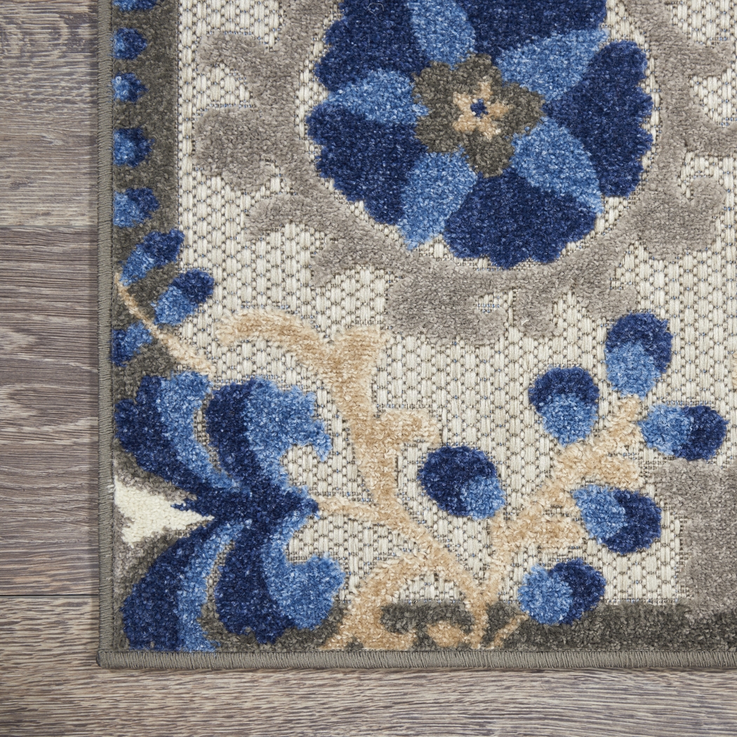 Jaziel Blue 5' x 8' Indoor/Outdoor Rug - Thumbnail - Image 3