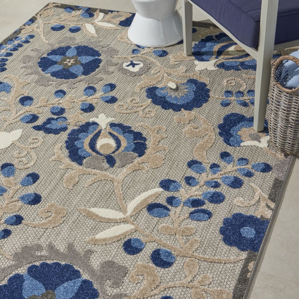 Jaziel Blue 8' x 11' Indoor/Outdoor Rug - Thumbnail - Image 11